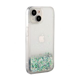 - iLike 
 Apple 
 iPhone 15 Silicone Case Water Glitter 
 Silver sudrabs