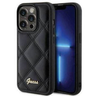 GUESS Guess 
 Apple 
 iPhone 15 Pro HC PU QUILTED METAL LOGO 
 Black melns