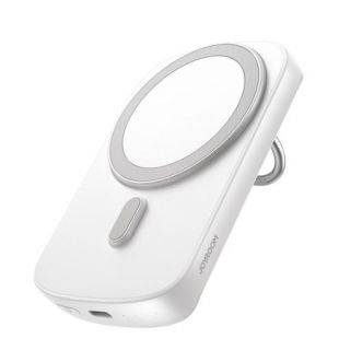 - Joyroom inductive power bank 6000mAh with ring and stand up to 20W white  JR-W030  White balts