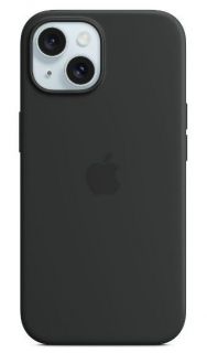 Apple Apple 
 - 
 iPhone 15 Silicone Case with MagSafe - Black melns
