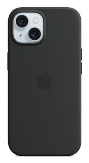 Apple Apple 
 - 
 iPhone 15 Plus Silicone Case with MagSafe - Black melns