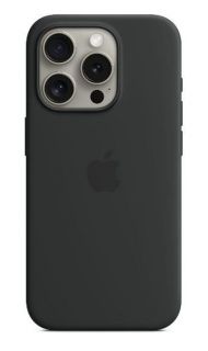Apple Apple 
 - 
 iPhone 15 Pro Silicone Case with MagSafe - Black melns