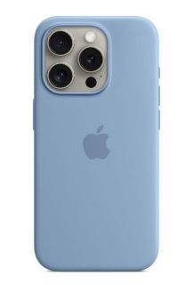 Apple Apple 
 - 
 iPhone 15 Pro Silicone Case with MagSafe - Winter Blue zils