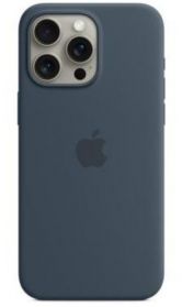 Apple Apple 
 - 
 iPhone 15 Pro Max Silicone Case with MagSafe - Storm Blue zils