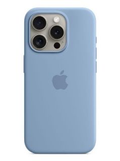 Apple Apple 
 - 
 iPhone 15 Pro Max Silicone Case with MagSafe - Winter Blue zils