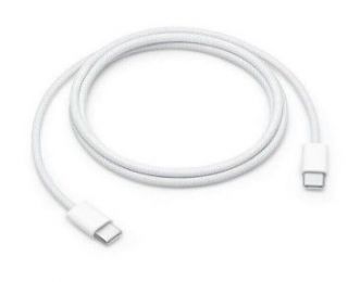 Apple USB-C Woven Charge Cable 1 m, White, USB-C, USB-C 60w White
