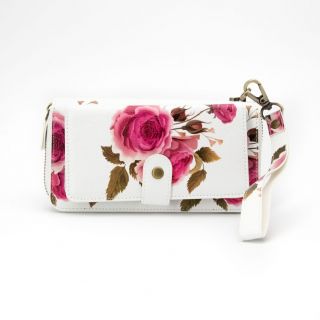 Evelatus Wallet Zipper Design Flower White