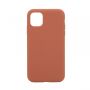 Evelatus iPhone 11 Premium Magsafe Soft Touch Silicone Case New Function Saddle Brown