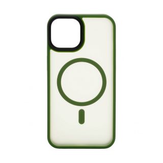 Evelatus iPhone 13 Hybrid Case With MagSafe PC+TPU Green