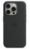 Aksesuāri Mob. & Vied. telefoniem Apple Apple - iPhone 15 Pro Silicone Case with MagSafe Black melns 