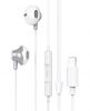 Aksesuāri datoru/planšetes - XO Universal wired earphones EP71 Lightning White balts Peles