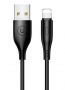 - USAMS Apple Lightning 2A Charge 1m Cable Black melns