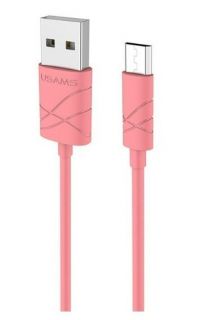 - USAMS US-SJ039 U-Gee Pro PVC Universal Micro USB to USB Data&Fast 2A Charger Cable 1m Red sarkans