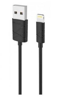 - USAMS Apple IP6SUSBJG01 Universal Durable U-Gee USB to Lightning Data&Charger Cable 1m Black melns