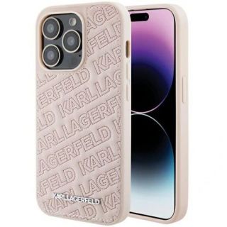 - Karl Lagerfeld Apple iPhone 15 Pro Max Quilted K Pattern Case Pink