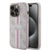 Aksesuāri Mob. & Vied. telefoniem GUESS iPhone 15 Pro Case Cover 4G Printed Stripes Pink 