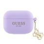 GUESS Guess - Airpods 3 Case Silicone Classic Logo Gold With 4G Charm Purple
