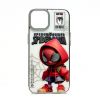 Аксессуары Моб. & Смарт. телефонам - iLike Apple iPhone 15 PC Silicone Case Spider Sense White Red balts sa...» 