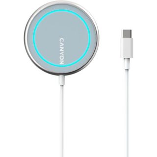 CANYON Wireless Charger WS-100 Silver sudrabs