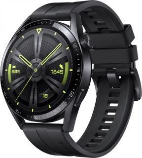Huawei Watch GT 3 46mm With Black Sport Strap Black melns