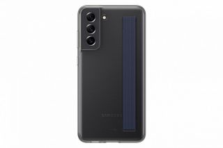Samsung Galaxy S21 FE Clear Strap Cover Case Dark Gray pelēks