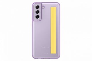 Samsung Galaxy S21 FE Clear Strap Cover Case Lavender