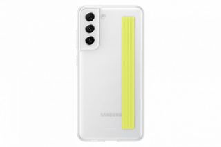 Samsung Galaxy S21 FE Clear Strap Cover Case White balts