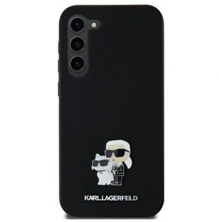 - Karl Lagerfeld Samsung Galaxy A55 A556 hardcase Silicone Karl&Choupette Metal Pin Black melns
