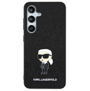 - Karl Lagerfeld Samsung Galaxy A35 hardcase Fixed Glitter Ikonik Logo Metal Pin Black melns