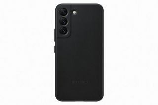 Samsung Galaxy S22 Leather Cover Black melns