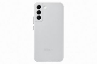 Samsung Galaxy S22 Plus Leather Cover Light Gray pelēks