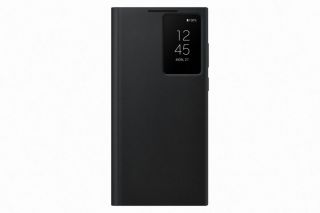 Samsung Galaxy S22 Ultra Smart Clear View Cover Black melns