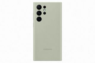 Samsung Galaxy S22 Ultra Silicone Cover Olive Green zaļš