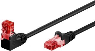 - Goobay Patch Cable 51515 Cat 6, U / UTP, Black, 1 m