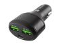 Natec Car Charger Coney Black melns