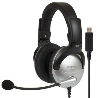 - Koss 
 
 Gaming headphones SB45 USB Wired, On-Ear, Microphone, USB Type-A, Noise canceling, Silver / Black sudrabs melns