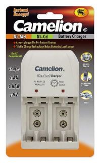 CAMELION Plug-In Battery Charger BC-0904S 2x or 4xNi-MH AA / AAA or 1-2x 9V Ni-MH