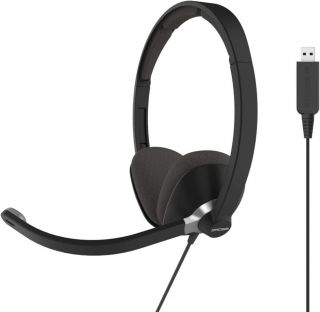 - Koss 
 
 USB Communication Headsets CS300 On-Ear, Microphone, Noise canceling, USB, Black melns