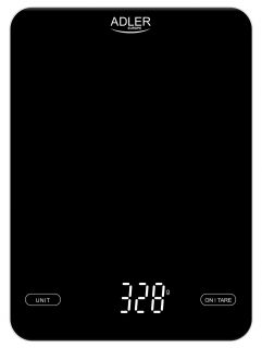 - Adler Kitchen Scale AD 3177b Maximum weight  capacity  10 kg, Accuracy 1 g, Black