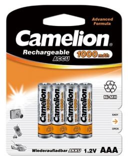 CAMELION AAA / HR03, 1000 mAh, Rechargeable Batteries Ni-MH, 4 pc s