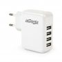 ENERGENIE Universal USB charger EG-U4AC-02 White balts