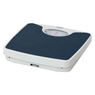 - Adler 
 
 Mechanical bathroom scale AD 8151b Maximum weight capacity 130 kg, Accuracy 1000 g, Blue / White zils balts