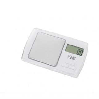 - Adler 
 
 Precision scale AD 3161 Maximum weight capacity 0.5 kg, Accuracy 0.01 g, White balts