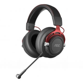 AOC Gaming Headset GH401 Microphone, Black / Red, Wireless / Wired melns