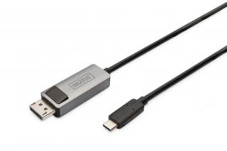 - Digitus 
 
 Bi-directional Adapter Cable DB-300334-020-S 2 m, Black, Display Port, USB-C