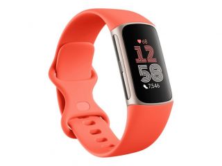Fitbit Charge 6 Smart Watches, Coral, Champagne Gold Aluminum zelts