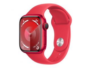 Apple Apple 
 
 Watch Series 9 GPS + Cellular 41mm PRODUCT RED Aluminium Case with PRODUCT RED Sport Band - M / L sarkans