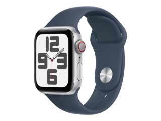 Apple Apple 
 
 Watch SE GPS + Cellular 40mm Silver Aluminium Case with Storm Blue Sport Band - S / M sudrabs zils