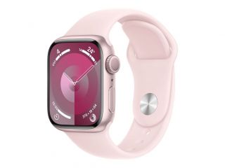 Apple Apple 
 
 Watch Series 9 GPS 41mm Pink Aluminium Case with Light Pink Sport Band - S / M rozā