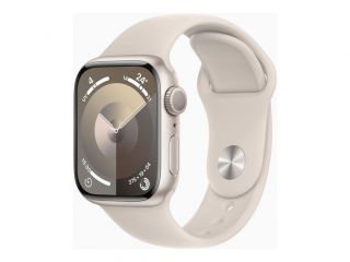 Apple Apple 
 
 Watch Series 9 GPS 41mm Starlight Aluminium Case with Starlight Sport Band - M / L